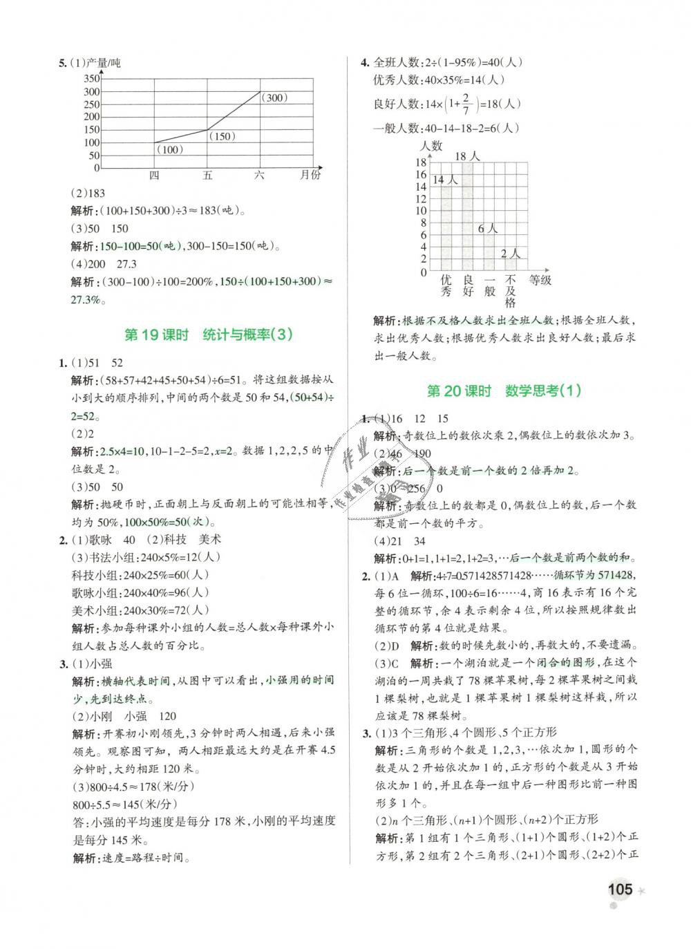 2019年小學學霸作業(yè)本六年級數(shù)學下冊人教版 第37頁