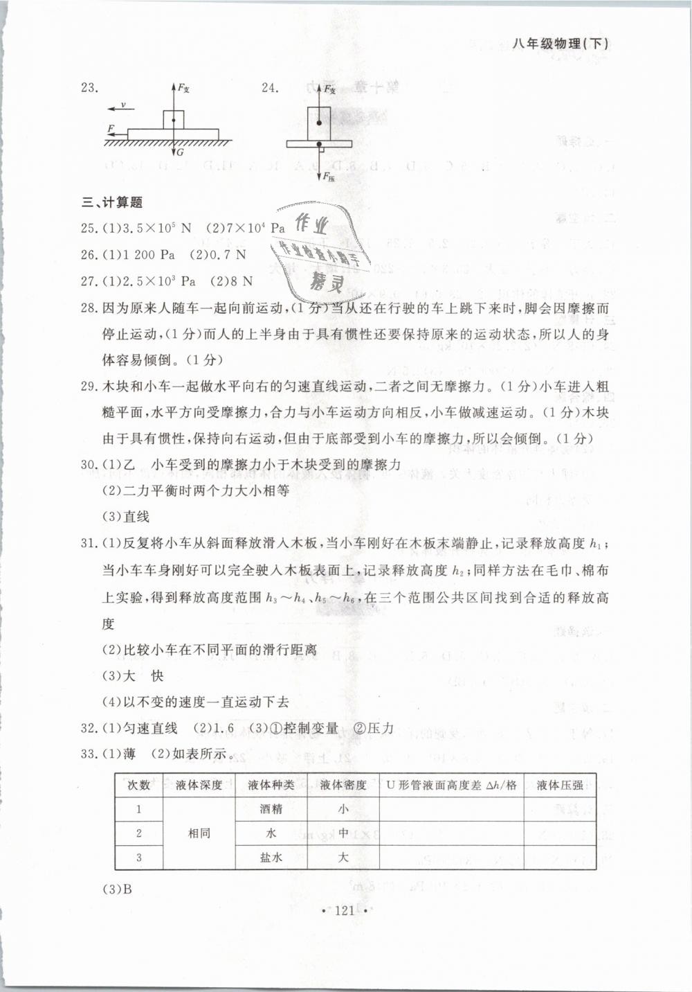 2019年博师在线八年级物理下册人教版大连专版 第21页