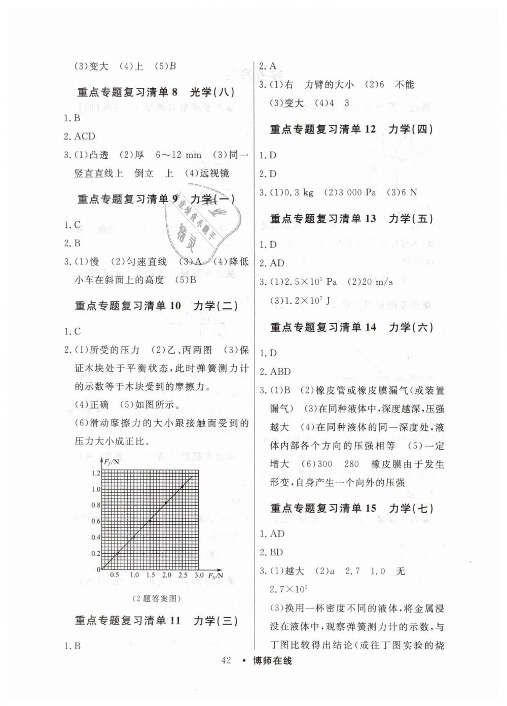 2019年博师在线九年级总复习物理人教版 第22页