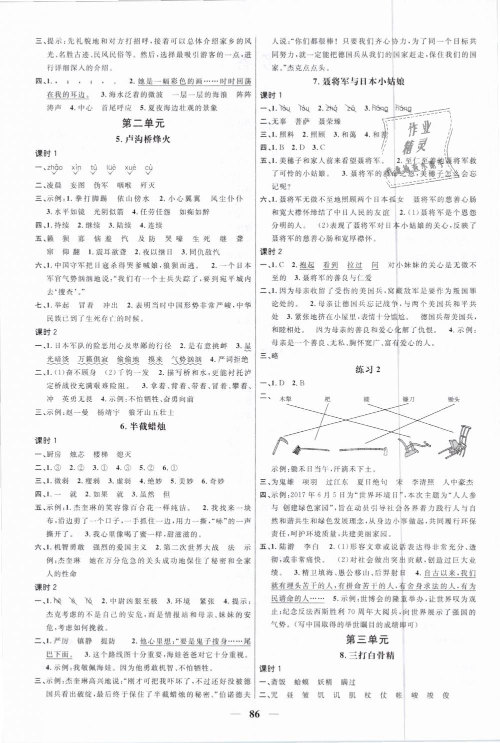 2019年陽(yáng)光同學(xué)課時(shí)優(yōu)化作業(yè)六年級(jí)語(yǔ)文下冊(cè)蘇教版 第2頁(yè)