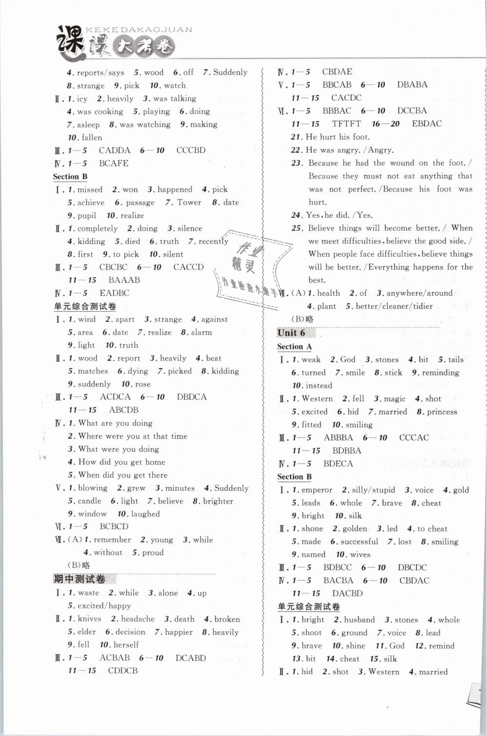 2019年北大綠卡課課大考卷八年級英語下冊人教版 第3頁