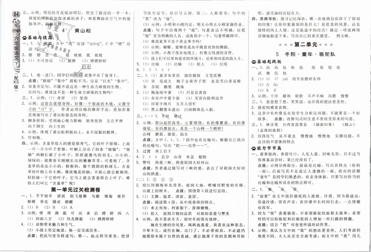 2019年綜合應(yīng)用創(chuàng)新題典中點(diǎn)六年級(jí)語(yǔ)文下冊(cè)西師大版 第2頁(yè)