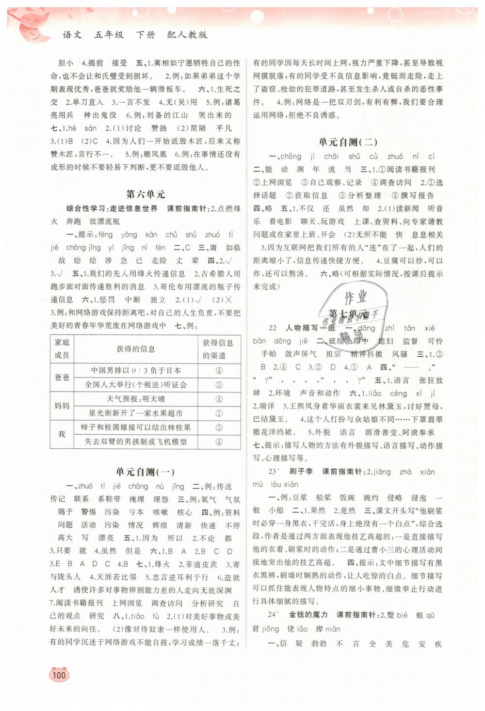 2019年新課程學習與測評同步學習五年級語文下冊人教版 第6頁