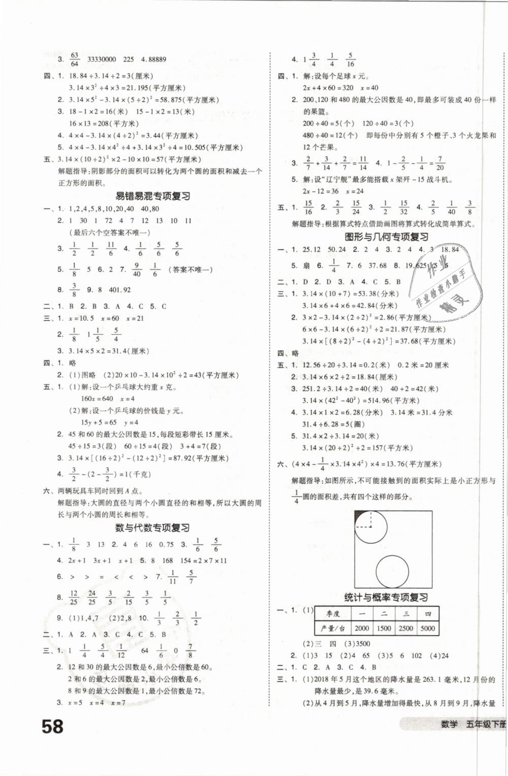 2019年全品小复习五年级数学下册苏教版 第7页