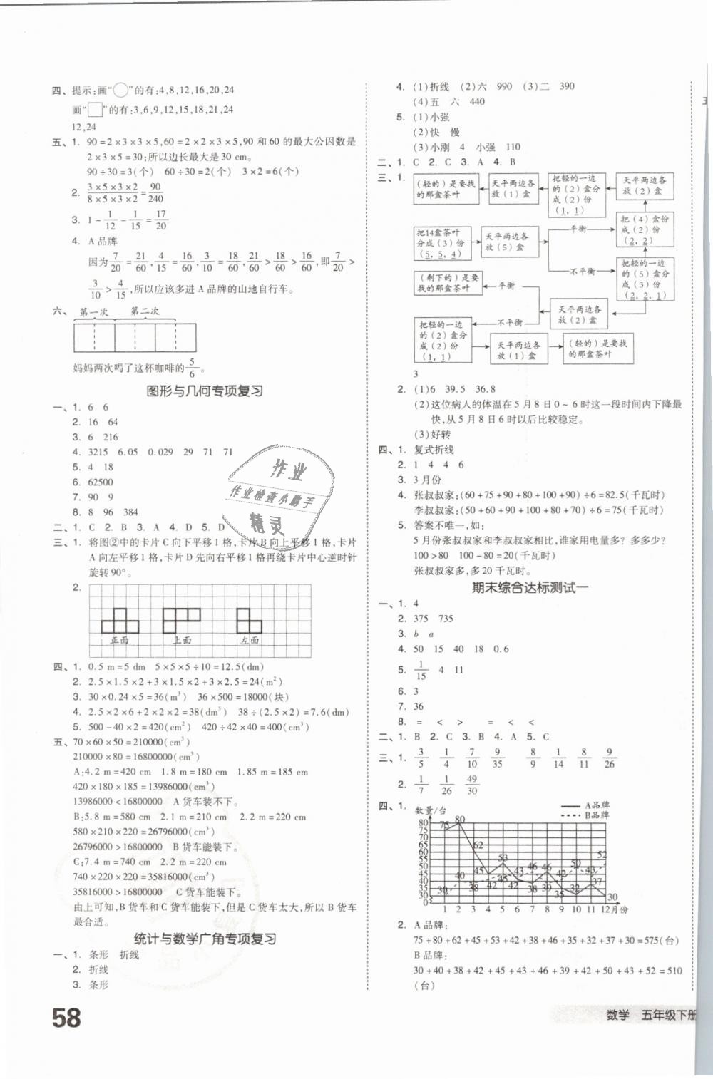 2019年全品小复习五年级数学下册人教版 第7页