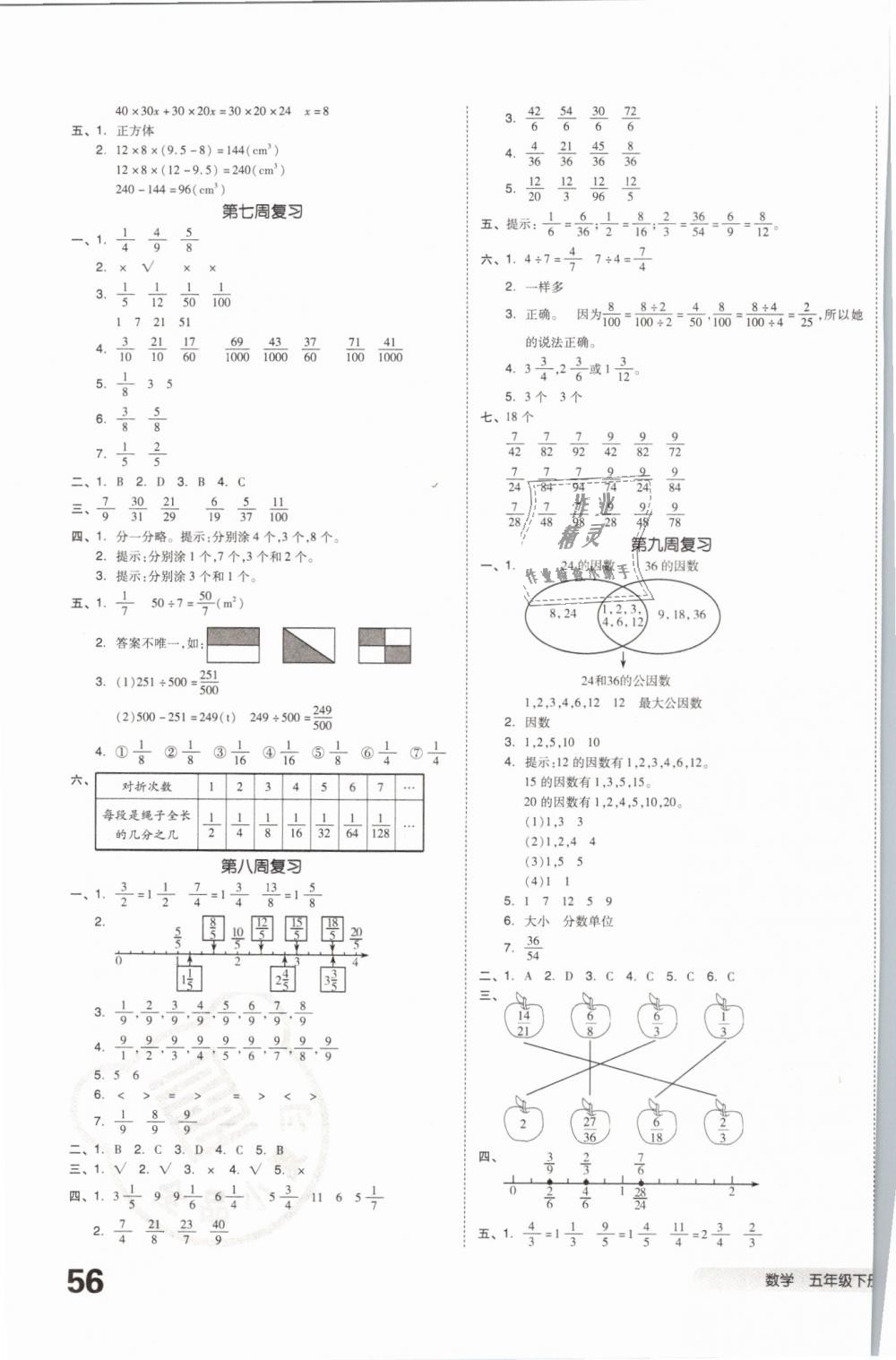 2019年全品小复习五年级数学下册人教版 第3页