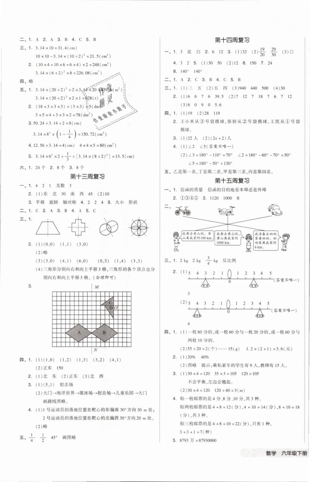 2019年全品小复习六年级数学下册人教版 第5页