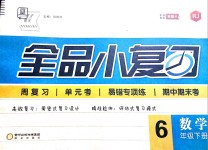 2019年全品小復(fù)習(xí)六年級(jí)數(shù)學(xué)下冊(cè)人教版