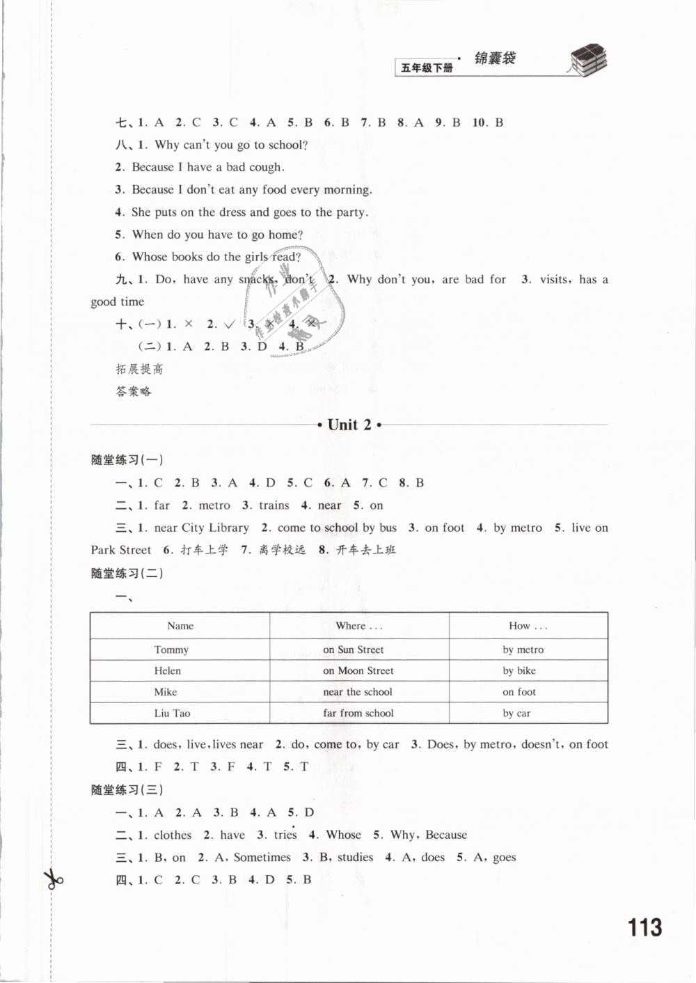 2019年同步練習(xí)五年級(jí)英語下冊(cè)譯林版江蘇鳳凰科學(xué)技術(shù)出版社 第2頁