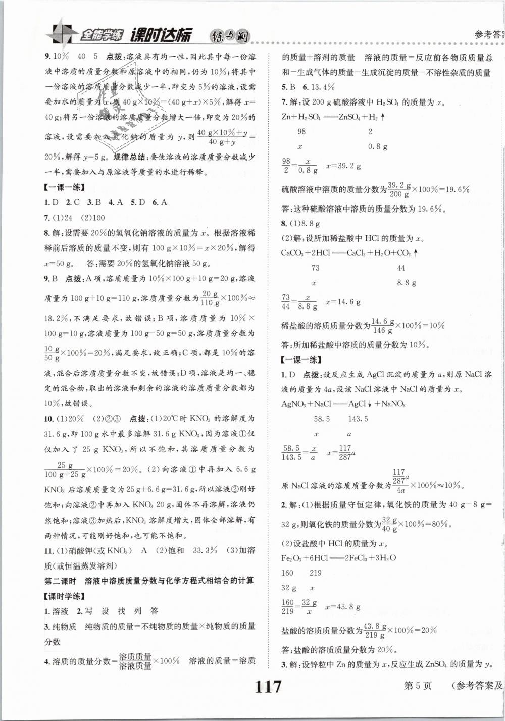 2019年课时达标练与测九年级化学下册人教版 第5页