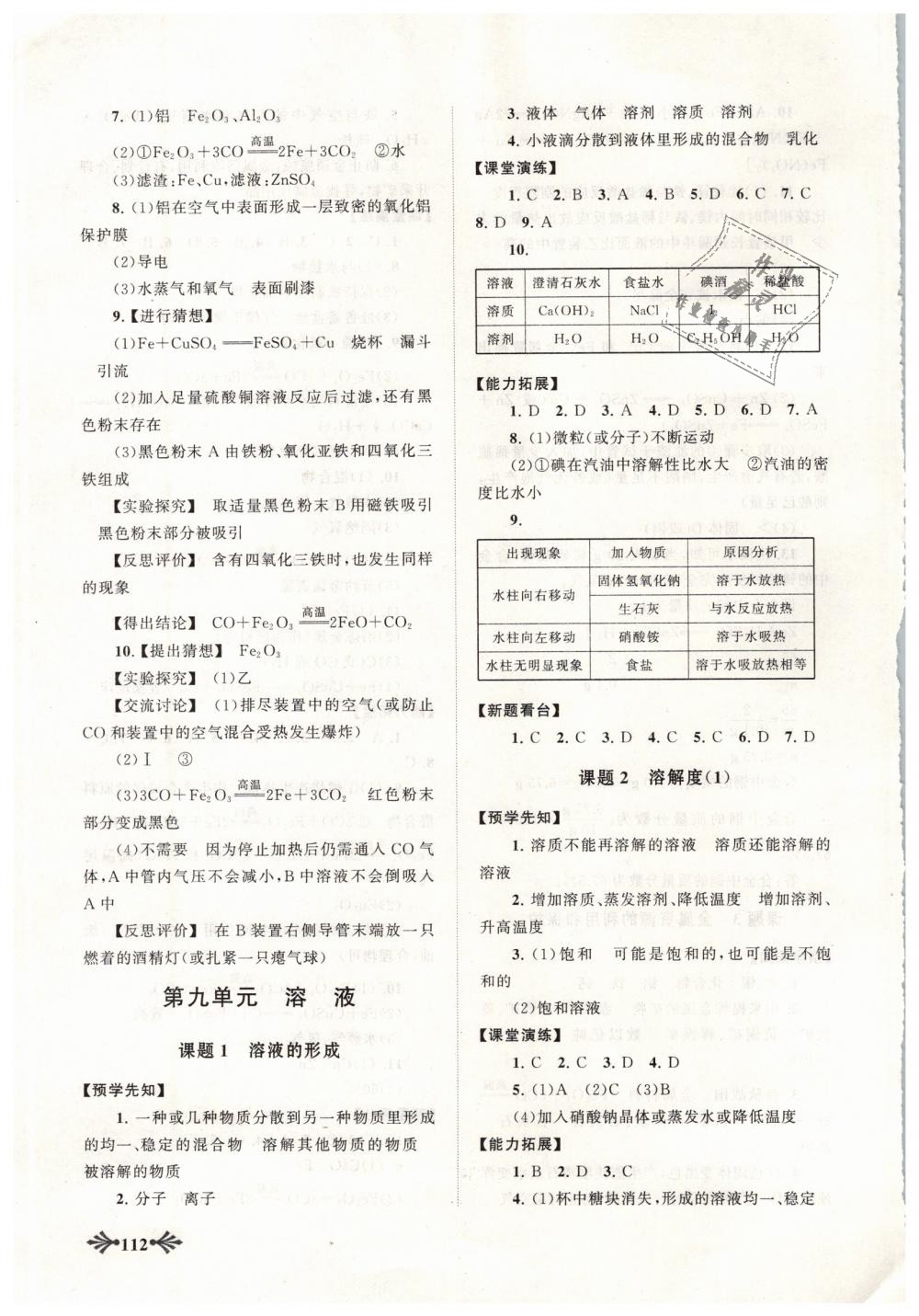 2019年自主學(xué)習(xí)當(dāng)堂反饋九年級化學(xué)下冊人教版 第3頁