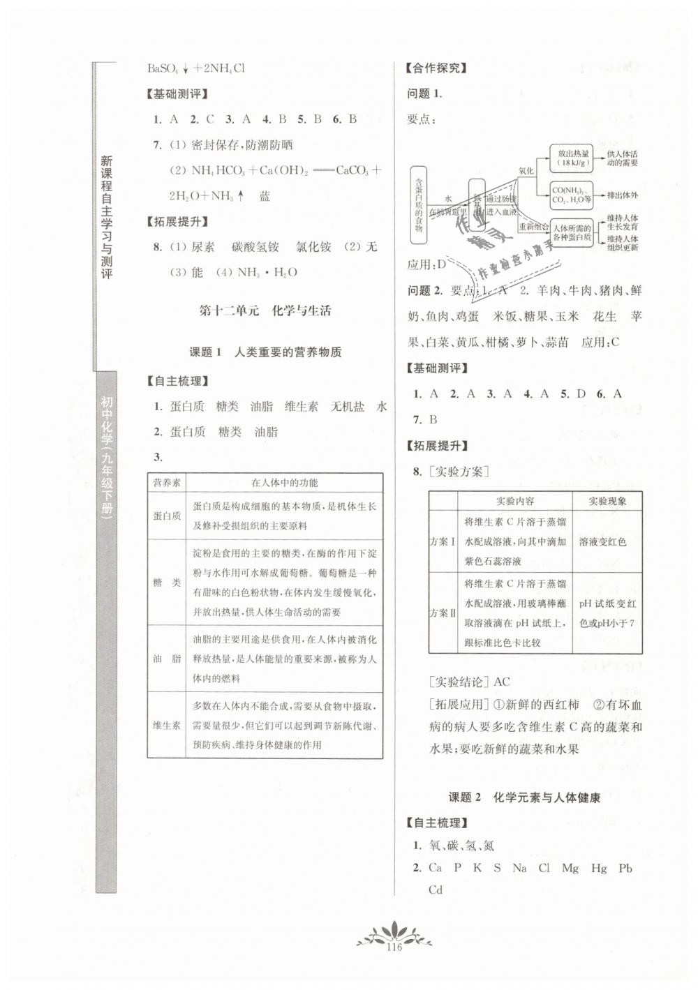 2019年新課程自主學(xué)習(xí)與測評(píng)初中化學(xué)九年級(jí)下冊(cè)人教版 第8頁