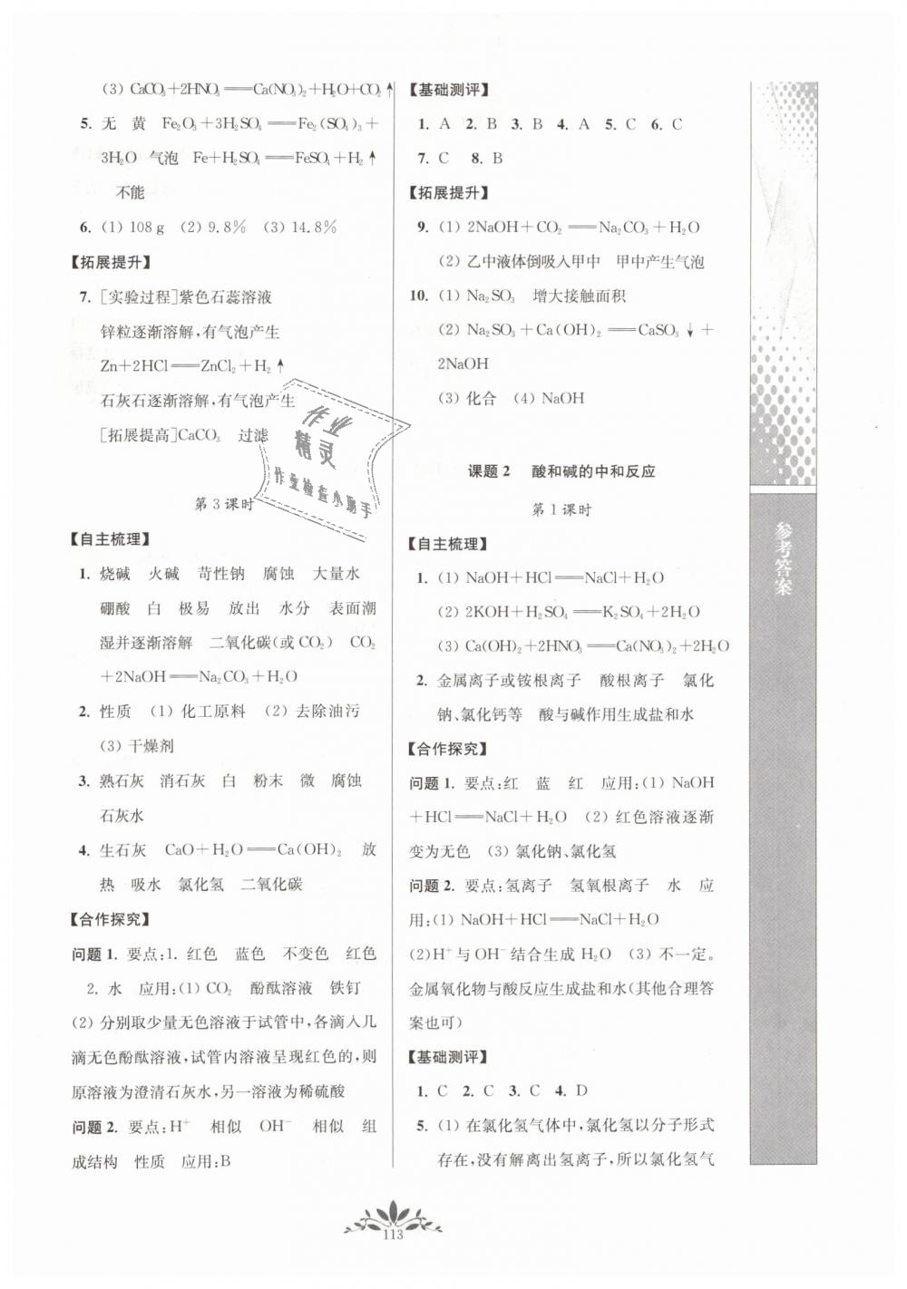 2019年新課程自主學(xué)習(xí)與測(cè)評(píng)初中化學(xué)九年級(jí)下冊(cè)人教版 第5頁(yè)