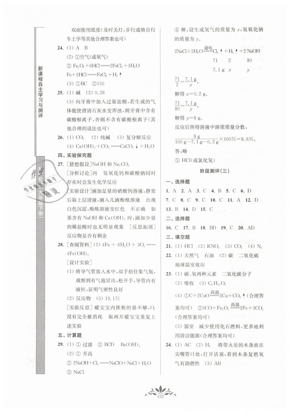 2019年新课程自主学习与测评初中化学九年级下册人教版 第14页