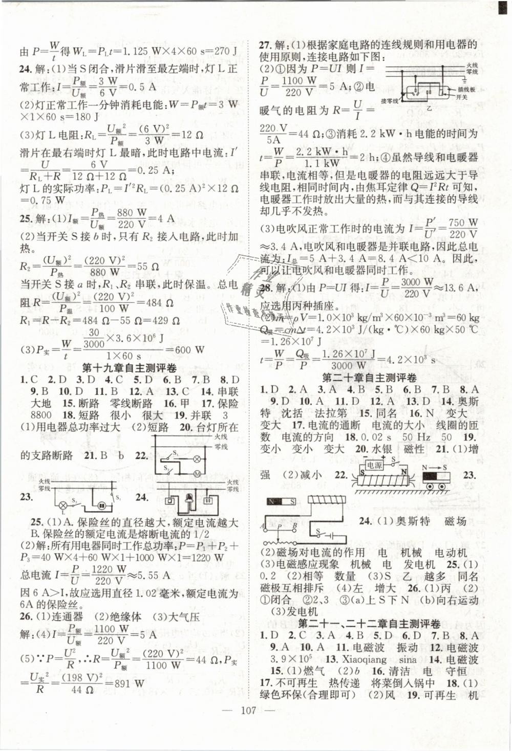 2019年優(yōu)質(zhì)課堂導(dǎo)學(xué)案九年級物理下冊人教版 第11頁