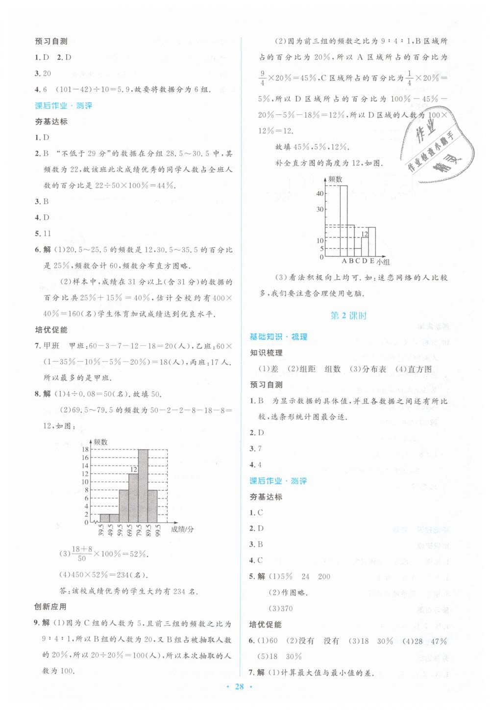 2019年人教金学典同步解析与测评学考练七年级数学下册人教版 第28页