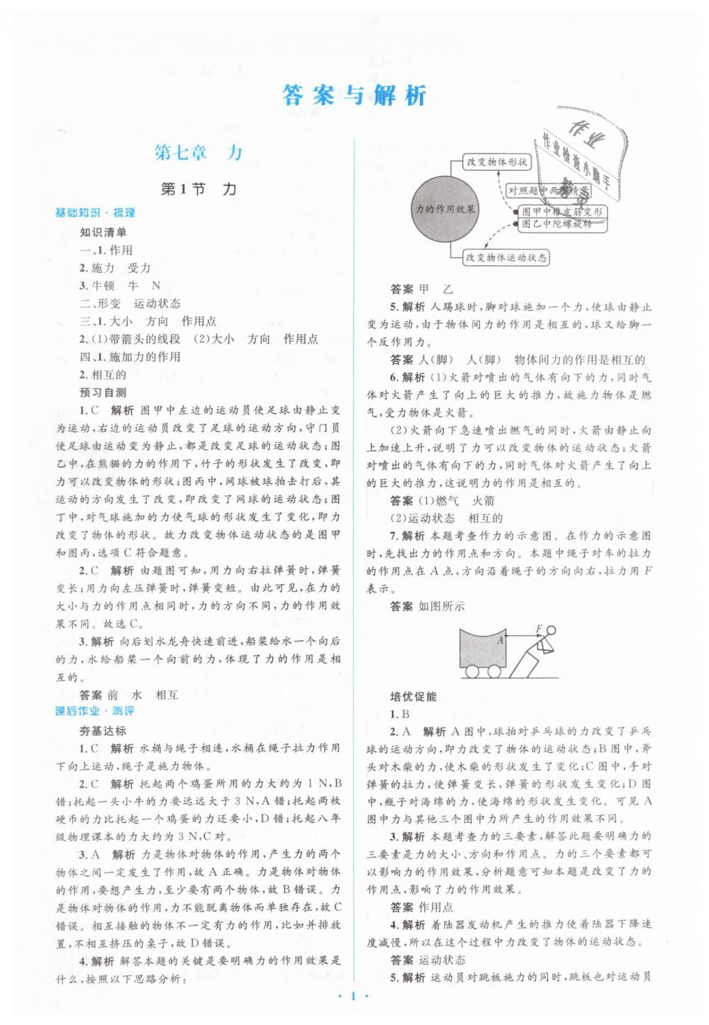 2019年人教金學(xué)典同步解析與測評(píng)學(xué)考練八年級(jí)物理下冊(cè)人教版 第1頁