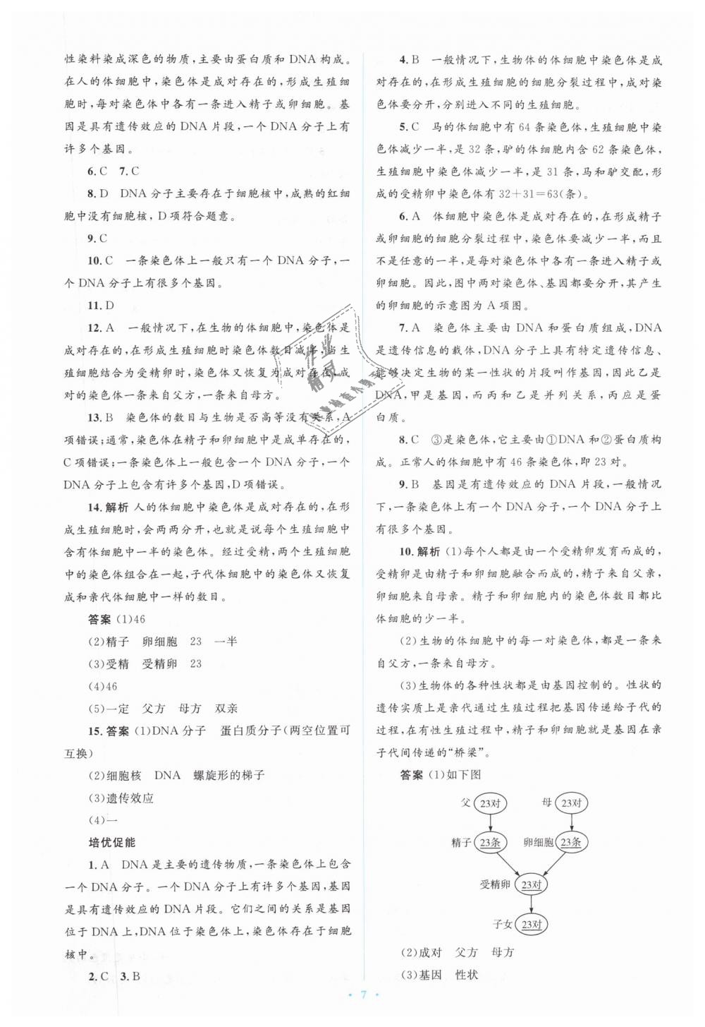 2019年人教金學(xué)典同步解析與測(cè)評(píng)學(xué)考練八年級(jí)生物學(xué)下冊(cè)人教版 第7頁