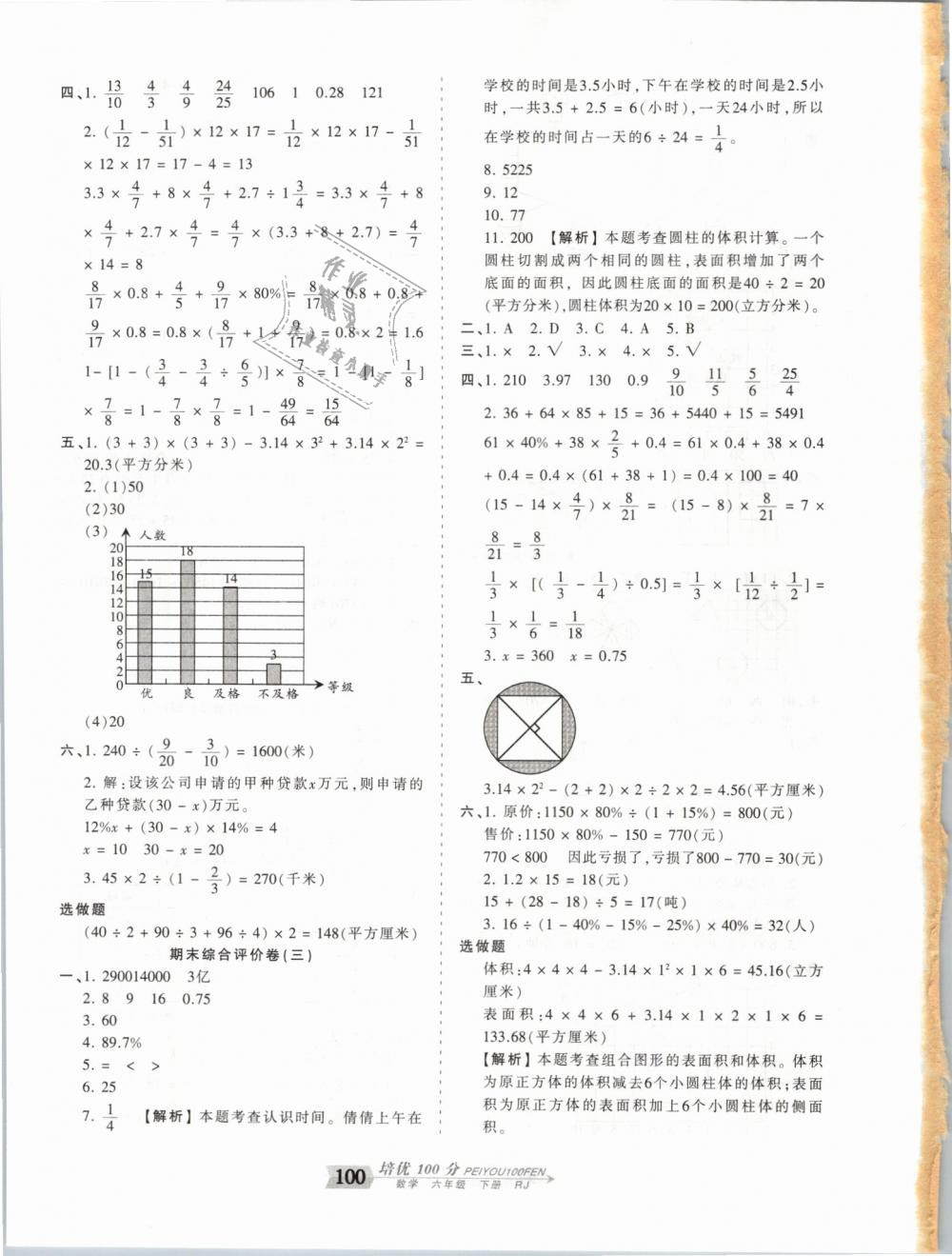 2019年王朝霞培優(yōu)100分六年級數(shù)學下冊人教版 第12頁