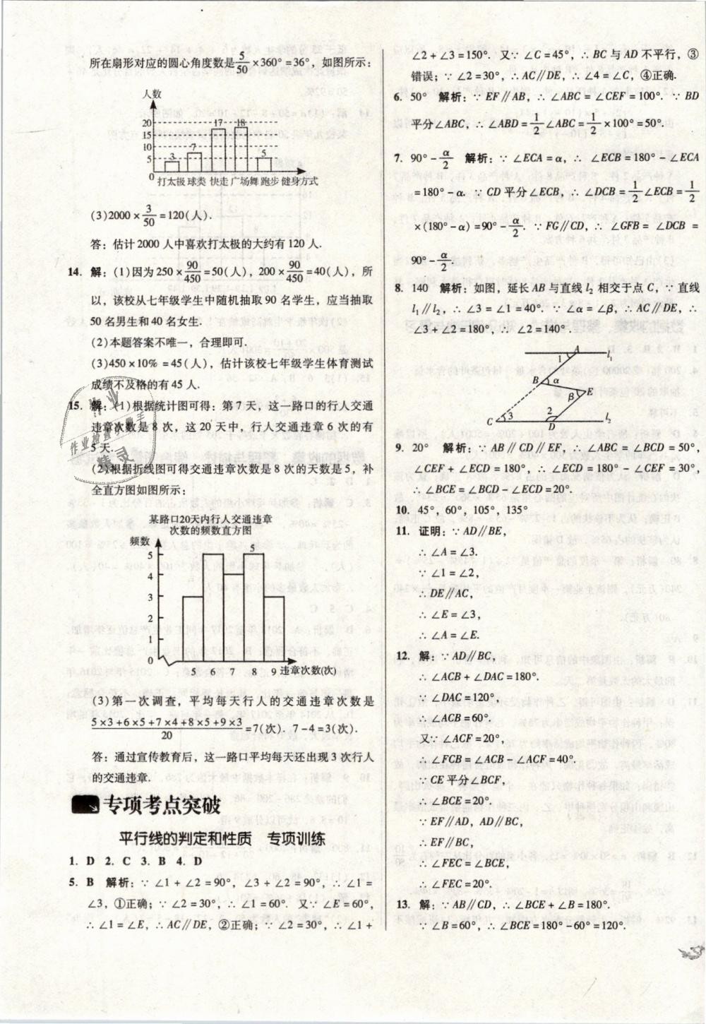 2019年单元加期末复习与测试七年级数学下册人教版 第11页