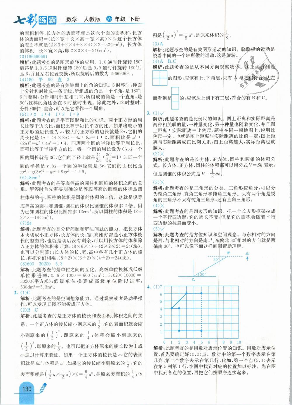 2019年七彩練霸六年級(jí)數(shù)學(xué)下冊(cè)人教版 第38頁(yè)