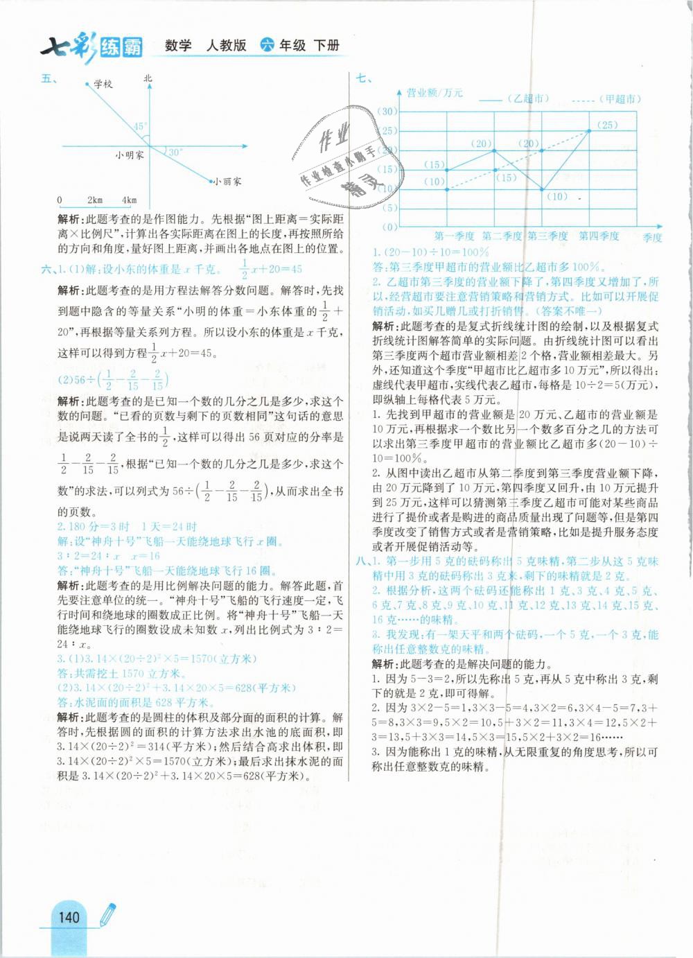 2019年七彩練霸六年級數(shù)學下冊人教版 第48頁