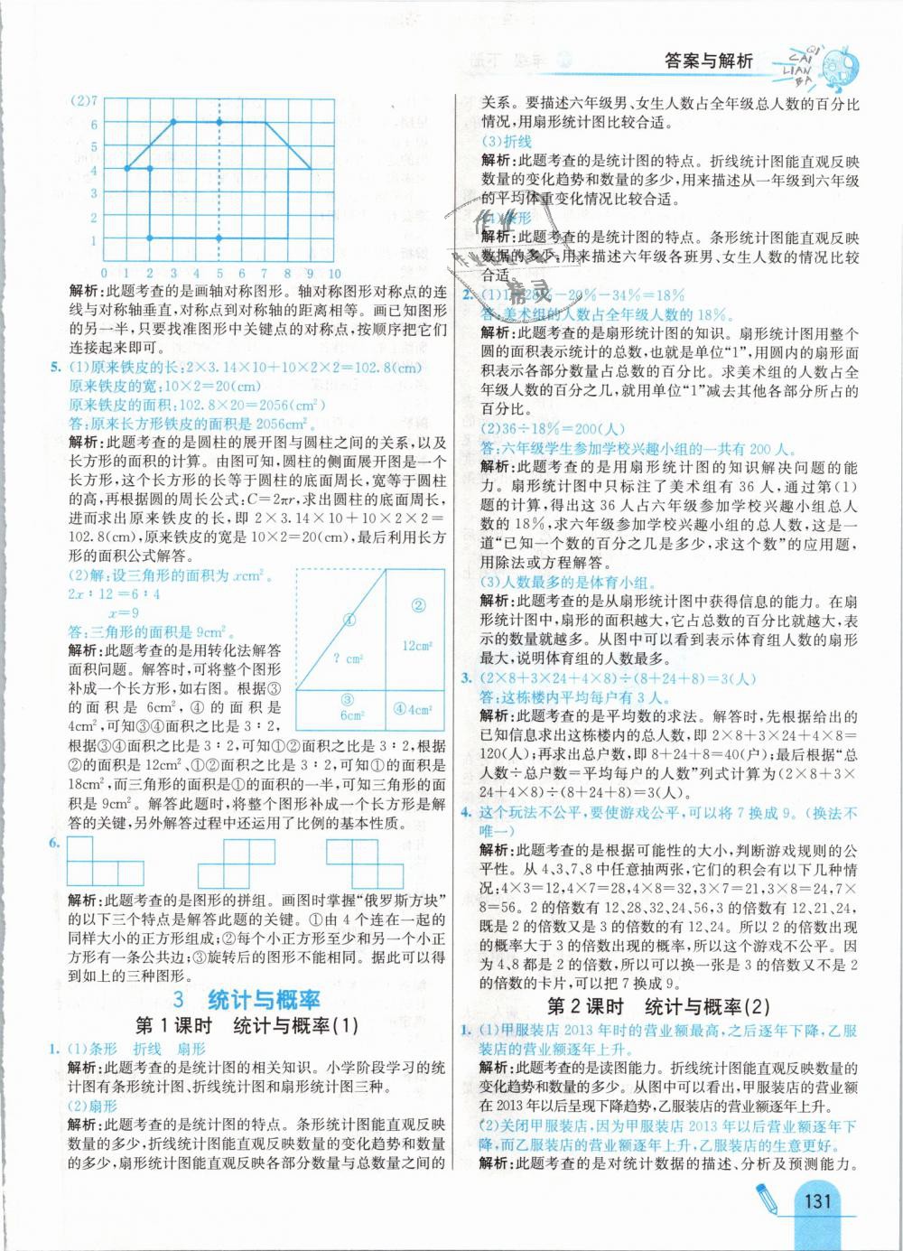 2019年七彩練霸六年級數(shù)學(xué)下冊人教版 第39頁