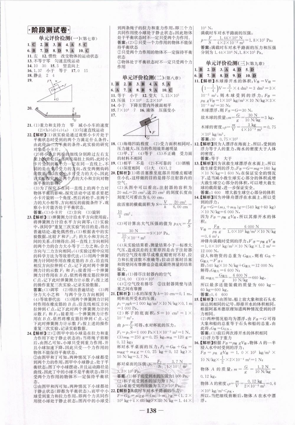 2019年世紀金榜金榜學案八年級物理下冊滬科版 第14頁