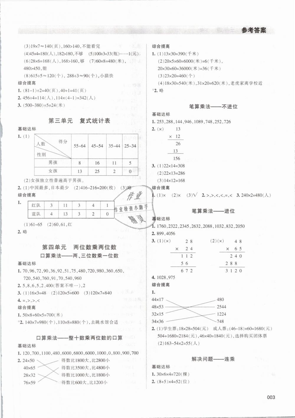 2019年學(xué)習(xí)質(zhì)量監(jiān)測三年級數(shù)學(xué)下冊人教版 第3頁