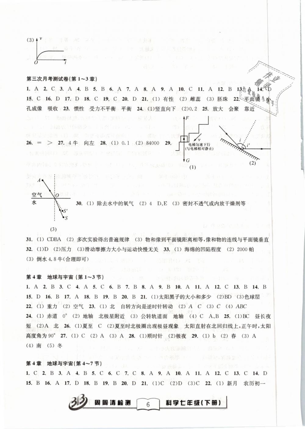 2019年周周清檢測七年級科學(xué)下冊浙教版精英版 第6頁