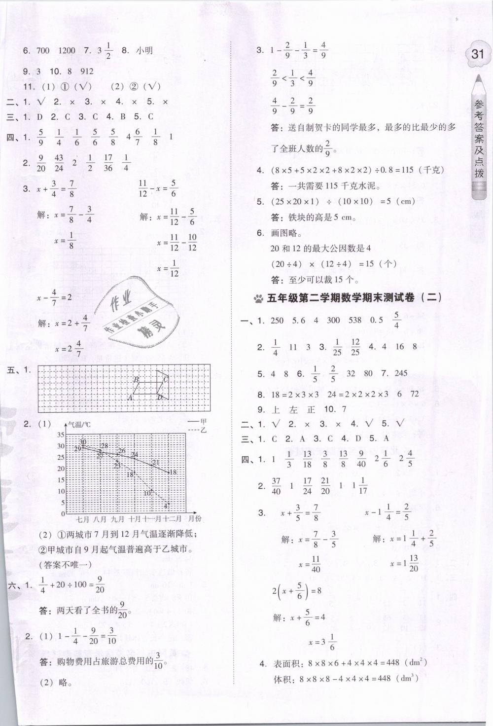 2019年好卷五年級數(shù)學(xué)下冊人教版 第6頁