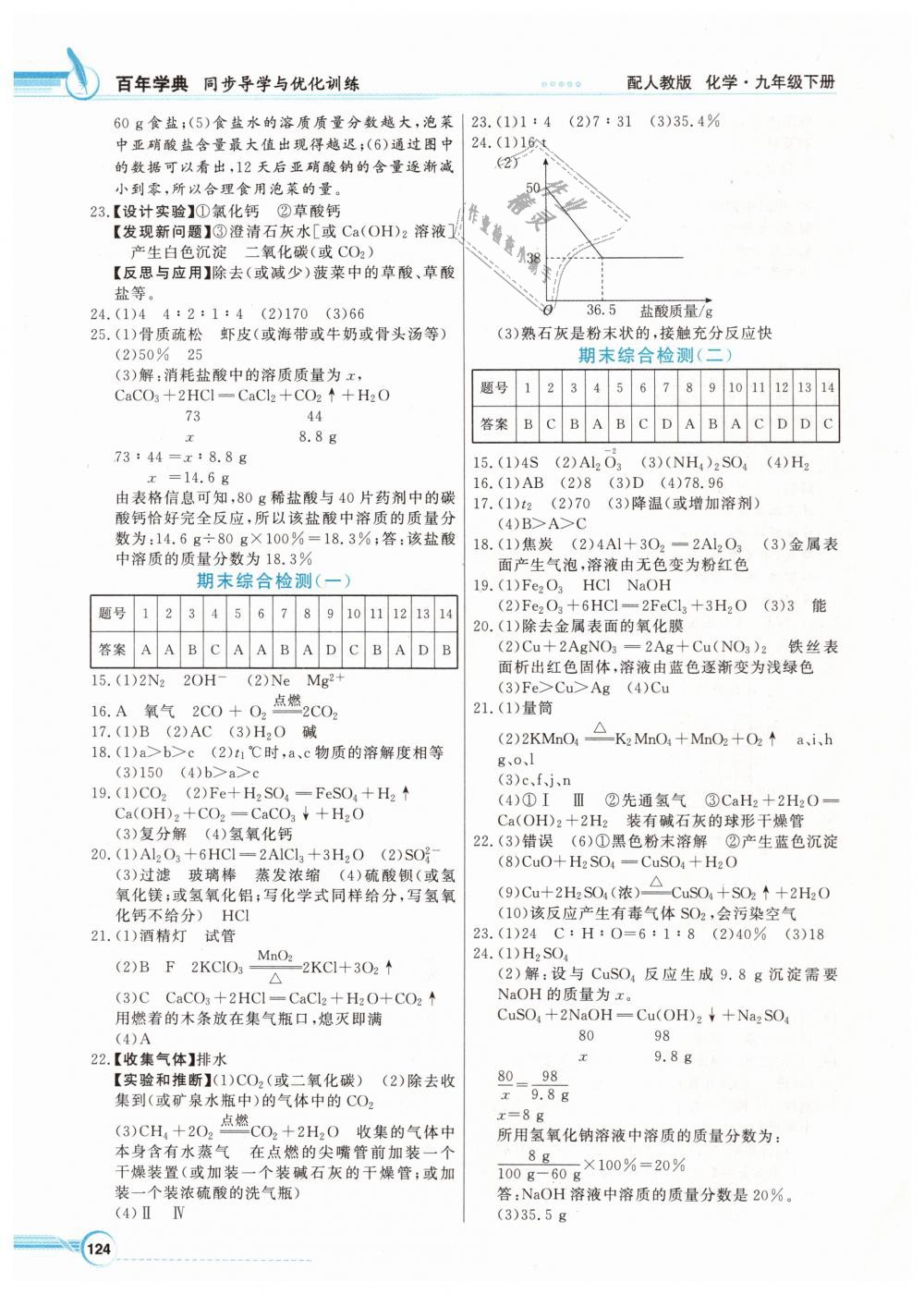 2019年同步导学与优化训练九年级化学下册人教版 第20页