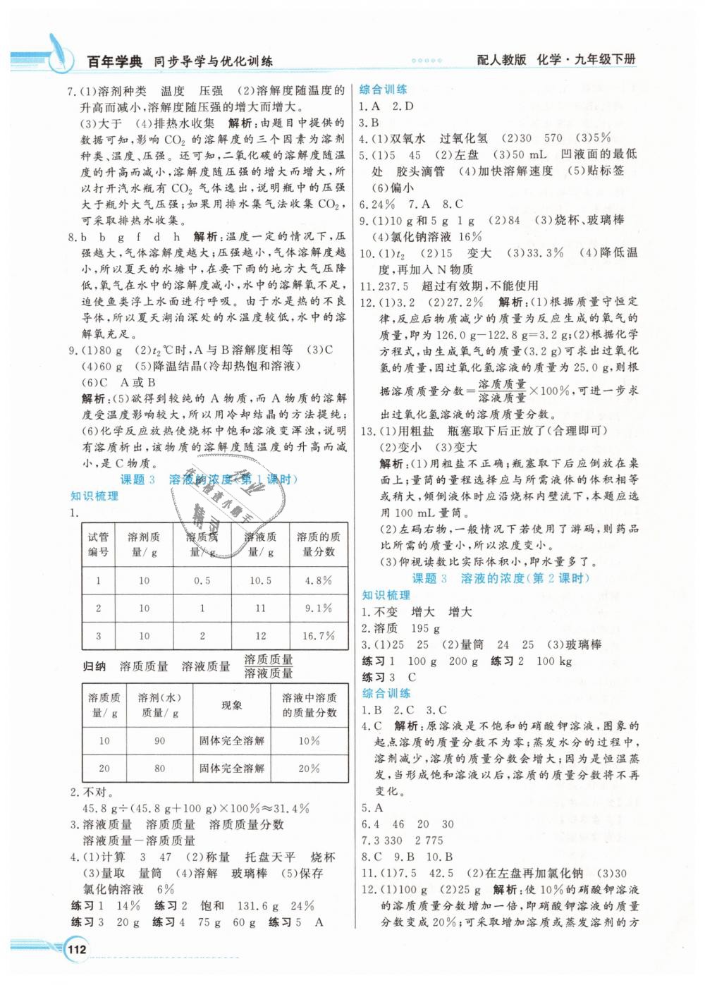 2019年同步导学与优化训练九年级化学下册人教版 第8页