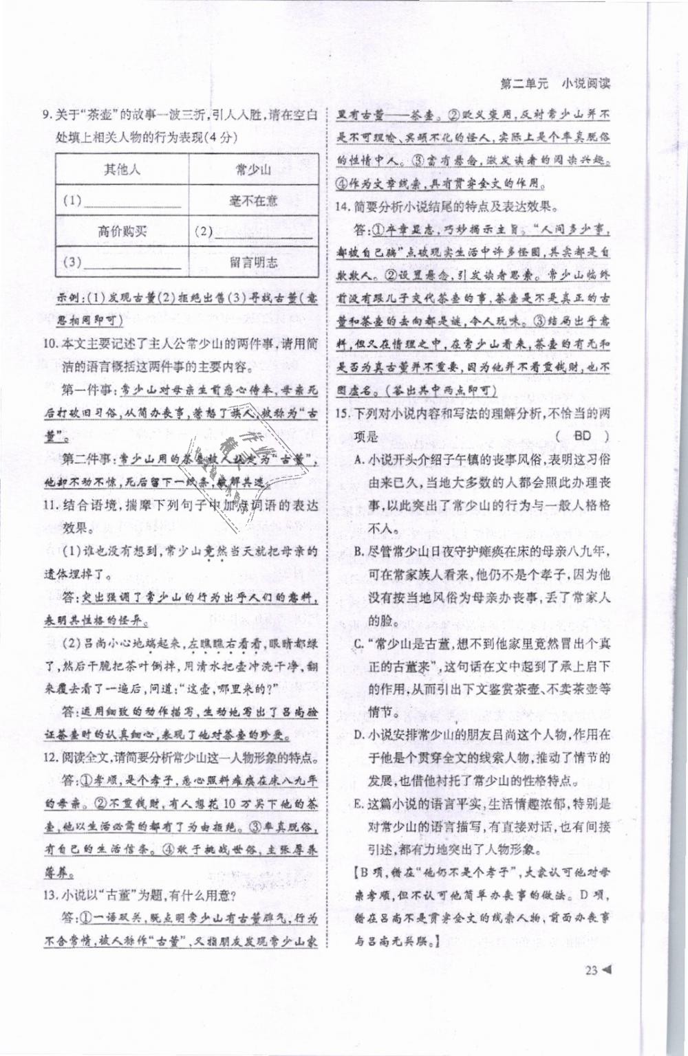 2019年蓉城優(yōu)課堂給力A加九年級語文第6冊人教版 第23頁