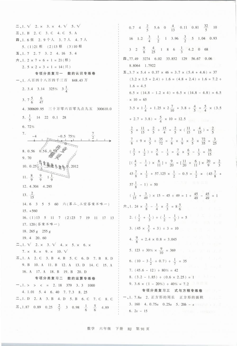 2019年王朝霞考點(diǎn)梳理時(shí)習(xí)卷六年級(jí)數(shù)學(xué)下冊(cè)人教版 第3頁(yè)