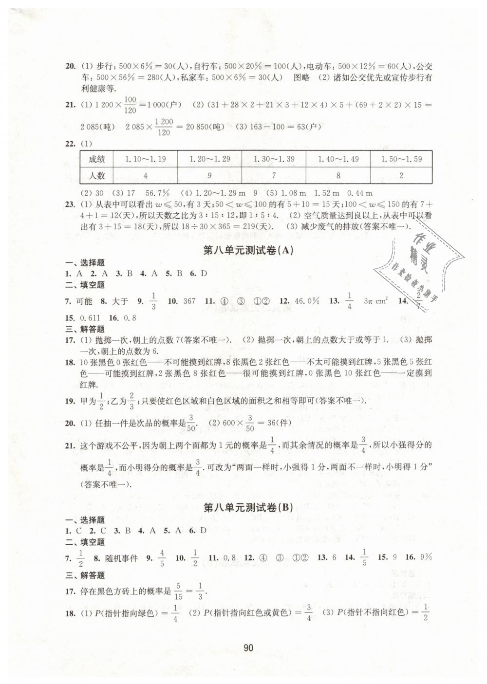 2019年同步練習(xí)初中數(shù)學(xué)活頁卷八年級(jí)下冊(cè)蘇科版譯林出版社 第2頁