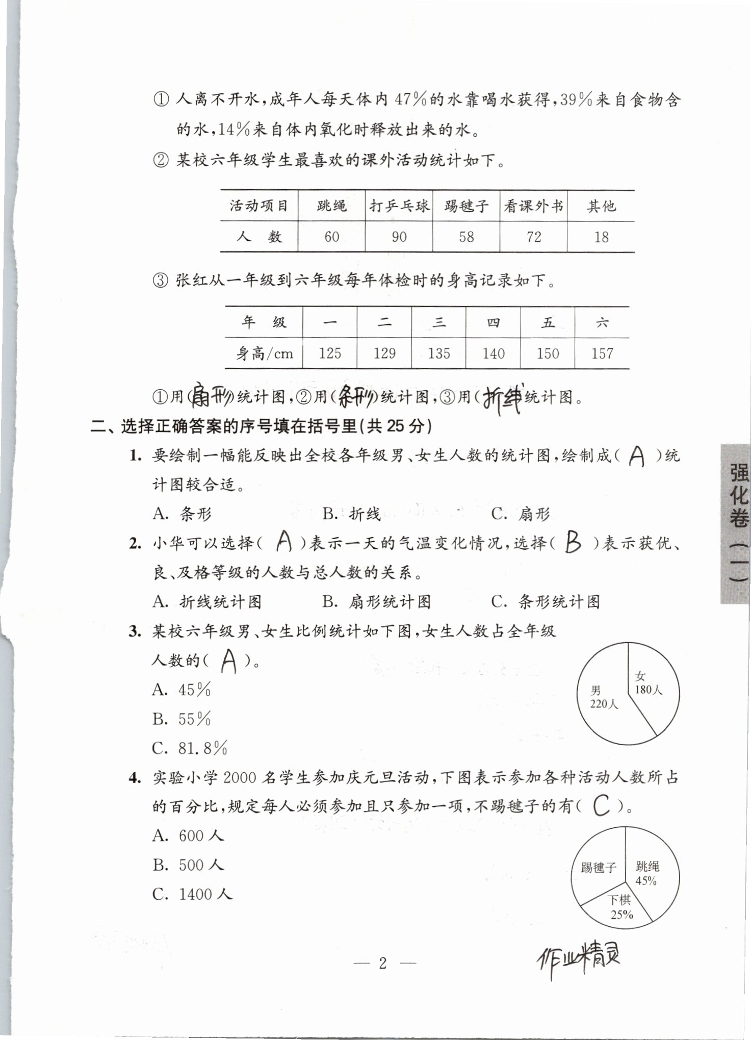 2019年強(qiáng)化拓展卷小學(xué)數(shù)學(xué)六年級下冊蘇教版 第2頁