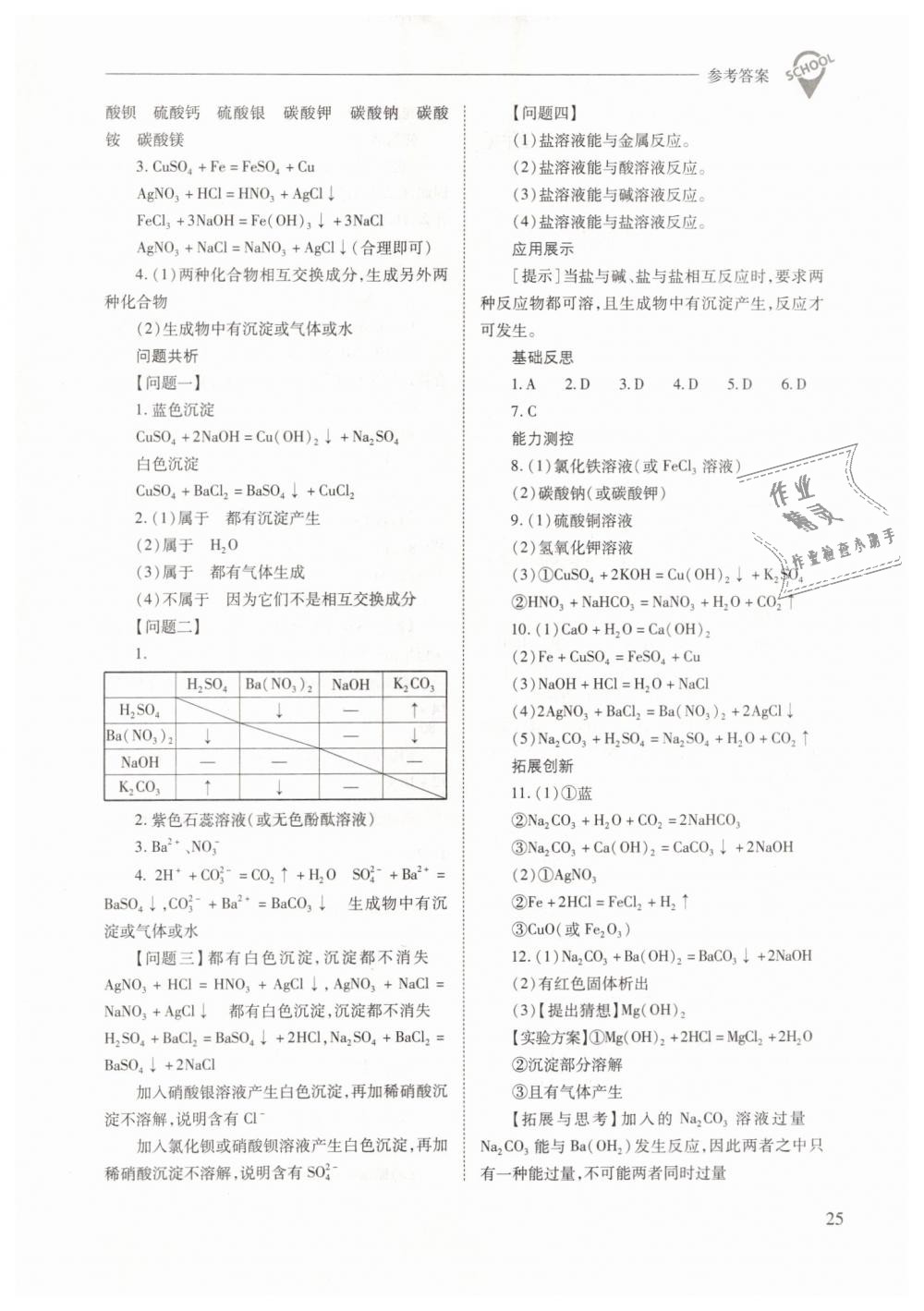 2019年新課程問(wèn)題解決導(dǎo)學(xué)方案九年級(jí)化學(xué)下冊(cè)人教版 第25頁(yè)