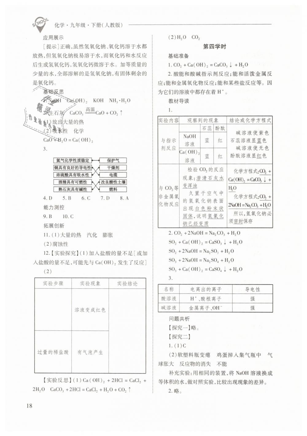 2019年新课程问题解决导学方案九年级化学下册人教版 第18页