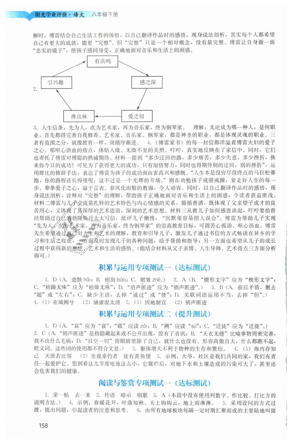 2019年陽光學(xué)業(yè)評價八年級語文下冊人教版 第6頁