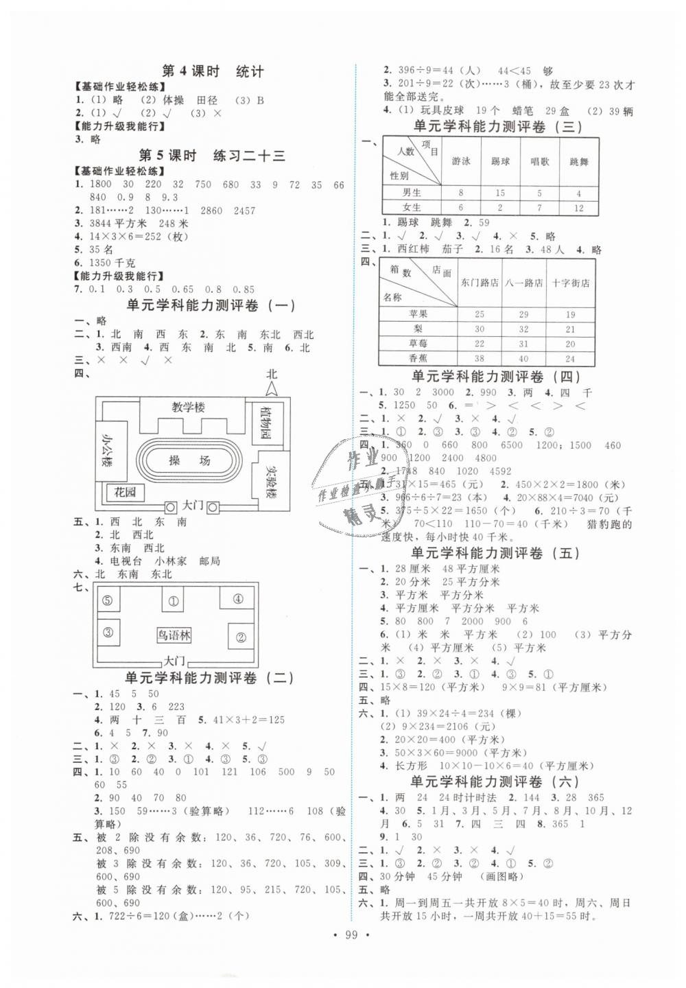 2019年能力培養(yǎng)與測試三年級數(shù)學(xué)下冊人教版 第7頁