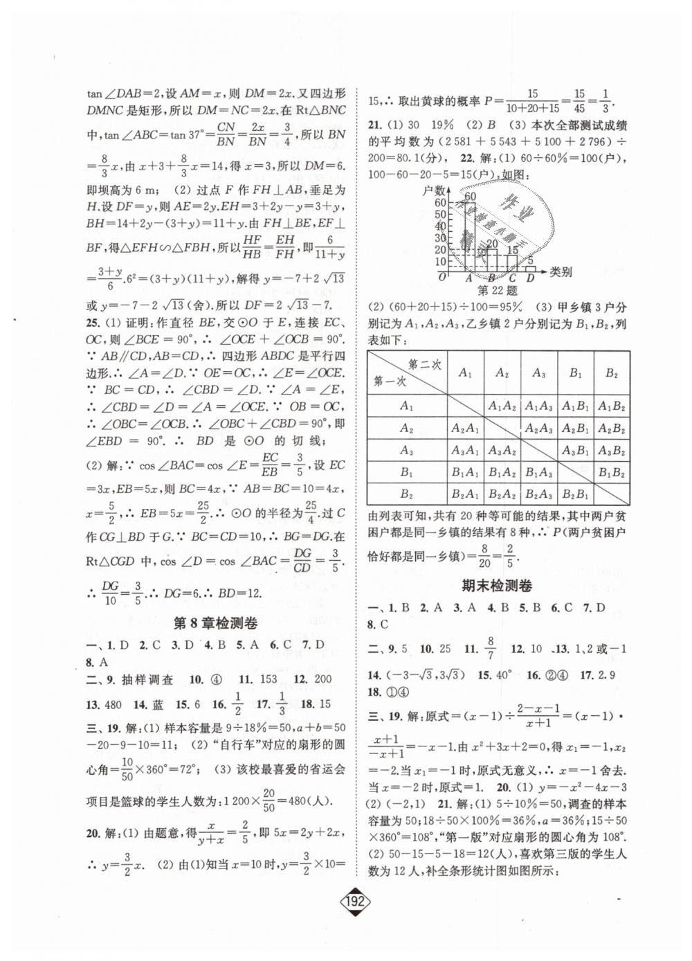 2019年輕松作業(yè)本九年級(jí)數(shù)學(xué)下冊(cè)江蘇版 第30頁