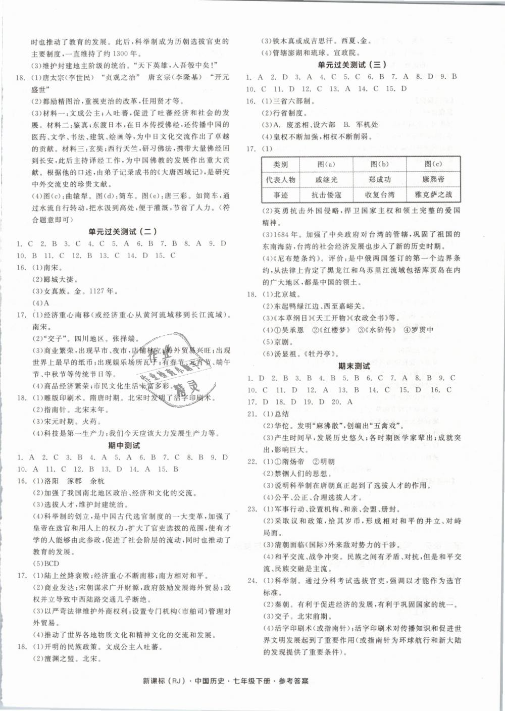 2019年全品學練考七年級中國歷史下冊人教版 第8頁