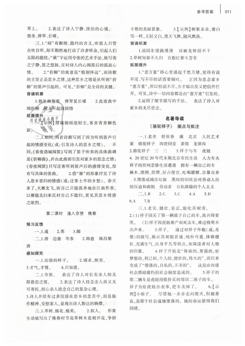 2019年基礎(chǔ)訓(xùn)練七年級(jí)語文下冊(cè)人教版大象出版社 第11頁