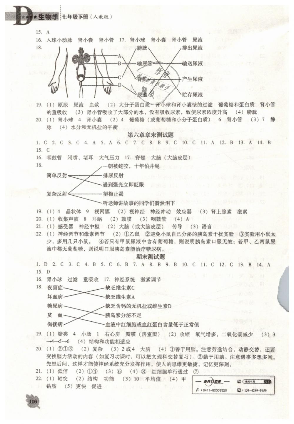 2019年新课程生物学能力培养七年级下册人教版D版 第6页