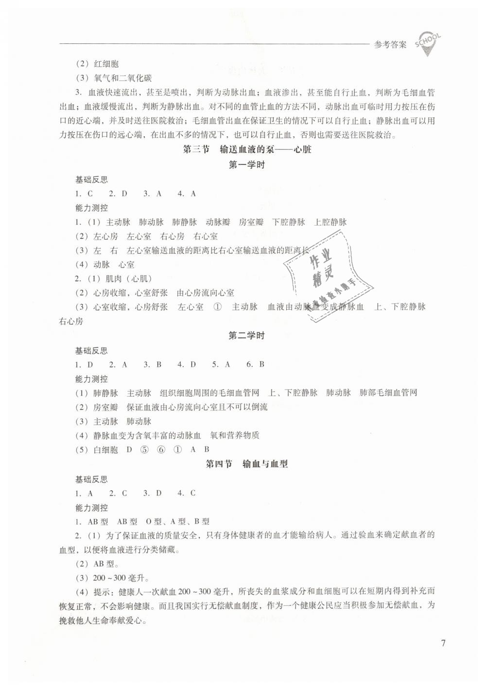 2019年新課程問(wèn)題解決導(dǎo)學(xué)方案七年級(jí)生物學(xué)下冊(cè)人教版 第7頁(yè)