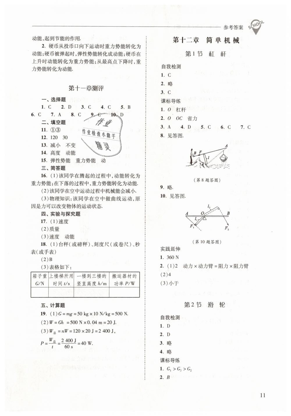 2019年新課程問(wèn)題解決導(dǎo)學(xué)方案八年級(jí)物理下冊(cè)人教版 第11頁(yè)