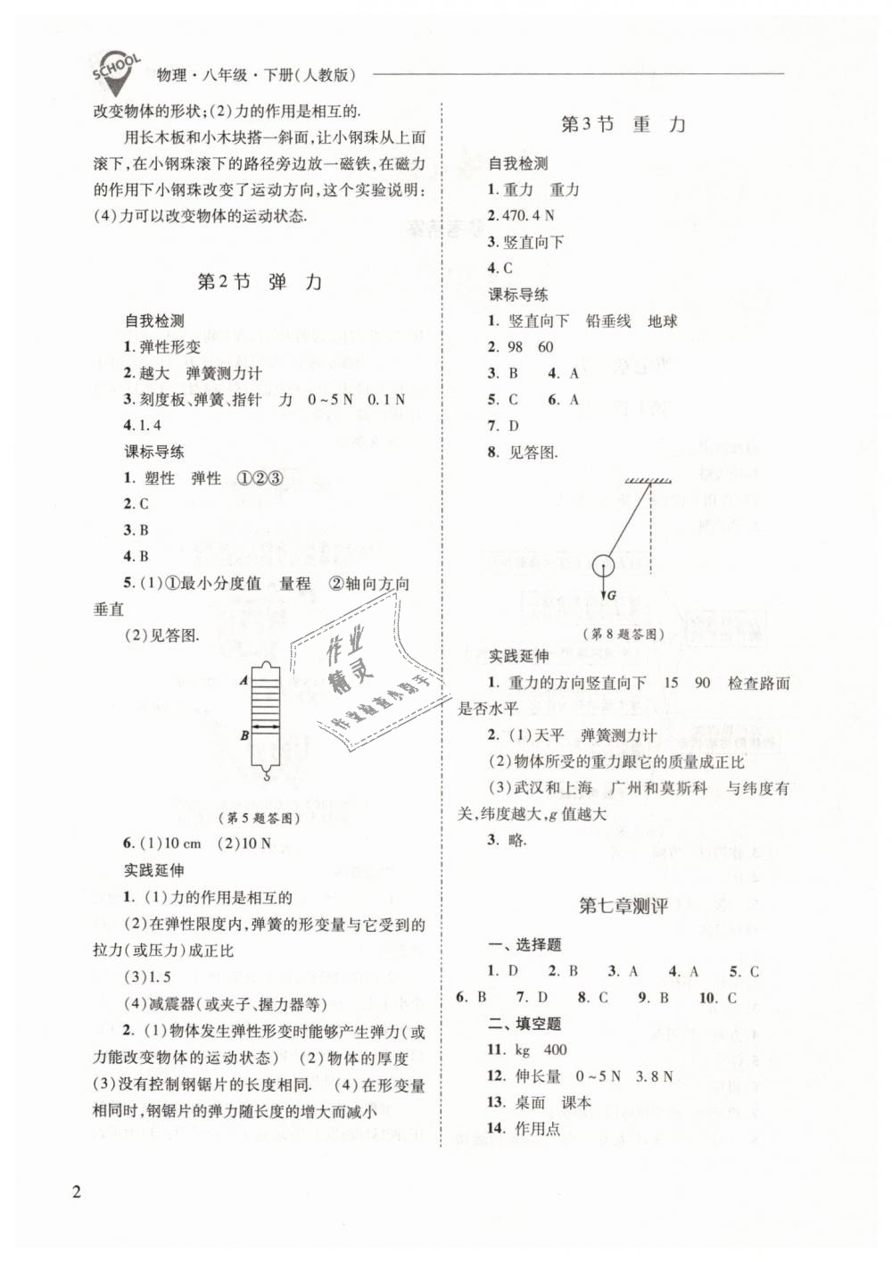 2019年新課程問題解決導(dǎo)學(xué)方案八年級物理下冊人教版 第2頁