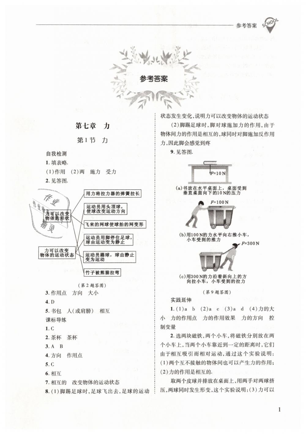 2019年新課程問題解決導學方案八年級物理下冊人教版 第1頁