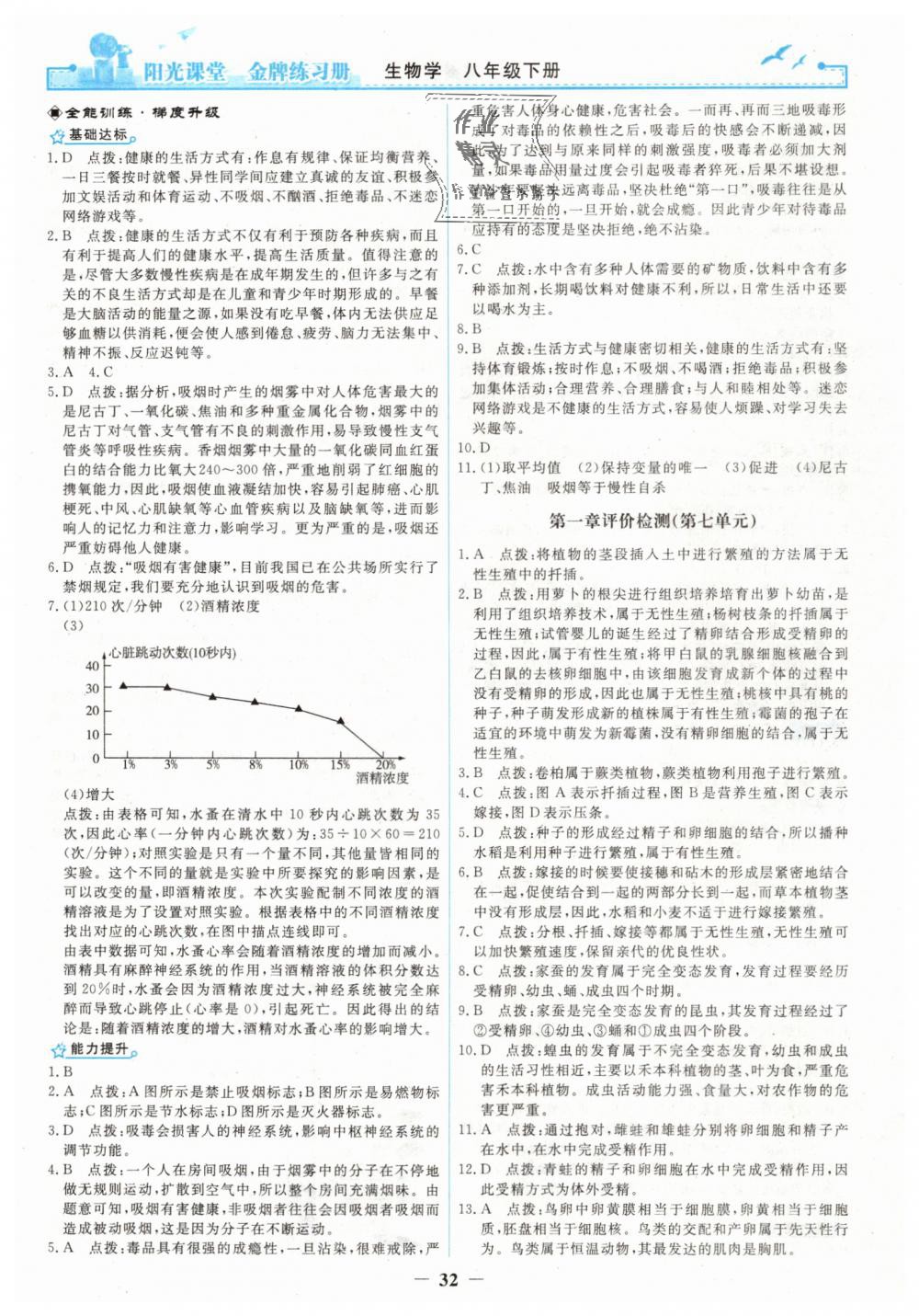 2019年陽(yáng)光課堂金牌練習(xí)冊(cè)八年級(jí)生物學(xué)下冊(cè)人教版 第12頁(yè)